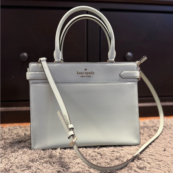 Kate Spade Mint Green Large Satchel Purse - Picture 2 of 6